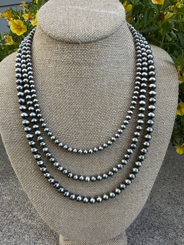 Triple Navajo Pearl Necklace