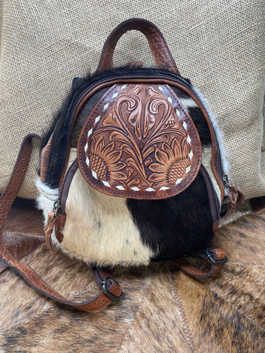 Cowhide Backpack Purse