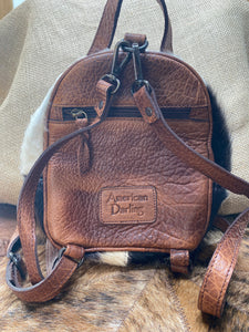 Cowhide Backpack Purse