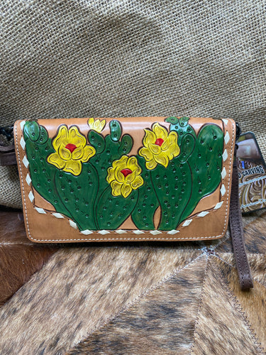 Leather Cactus Wallet