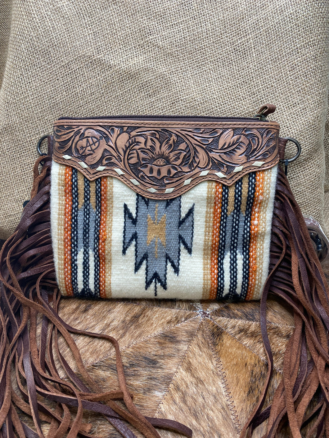 Cream Aztec Purse