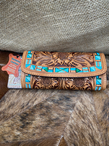 Tooled Leather Wallet